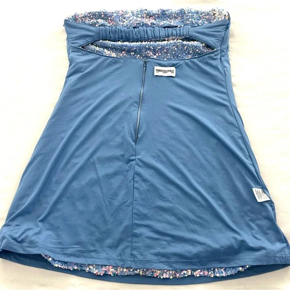 Princess Polly Blue Sequin Mini Dress - Picture 13 of 16